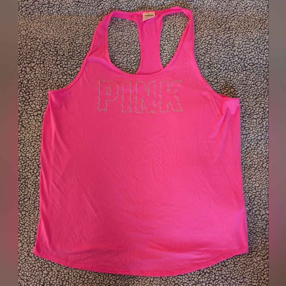 PINK Victoria's Secret Neon Pink Tank Top